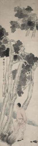 REN YI (1840-1895)    Figures in a Landscape, 1881 (4)