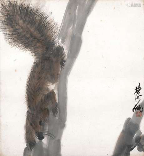 LIN FENGMIAN (1900-1991)  Squirrel