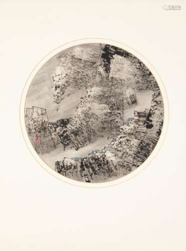 WANG JIQIAN (C.C. Wang, 1907-2003) Round Landscape, 1988