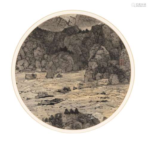 WANG JIQIAN (C.C. Wang, 1907-2003) Round Landscape, 1988
