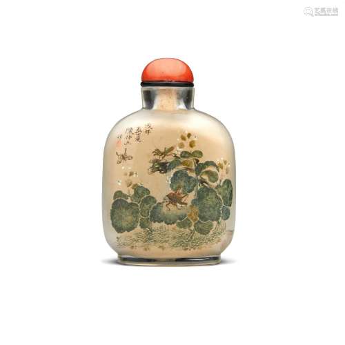 AN INSIDE-PAINTED GLASS SNUFF BOTTLE Chen Zhongsan, 1918