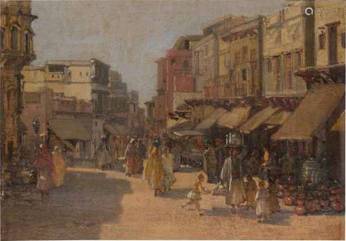 Laxman Narain Taskar<br />
Street Scene, Agra