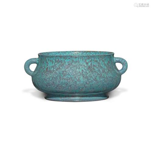 A robin's egg-glazed censer, Seal mark and period of Yongzhe...