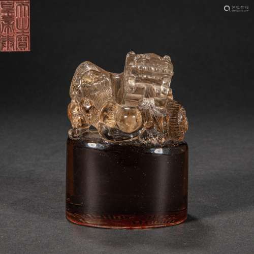 CHINESE QING DYNASTY CRYSTAL SEAL