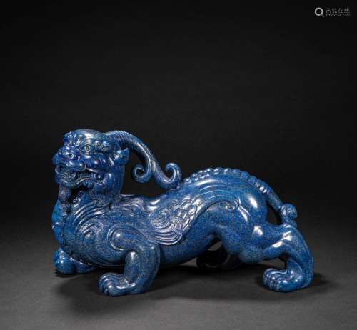 LAPIS LAZULI BEAST OF QING DYNASTY IN CHINA