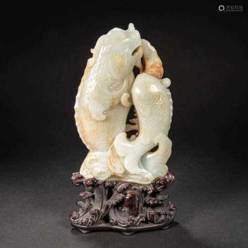 CHINESE HETIAN JADE ORNAMENTS FROM THE QING DYNASTY