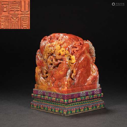 SHOUSHAN STONE SEAL OF QING DYNASTY IN CHINA