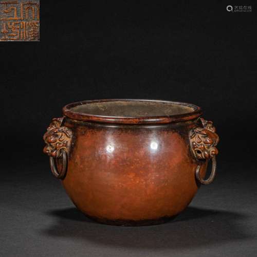 BEFORE MING DYNASTY CHINESE COPPER INCENSE BURNER