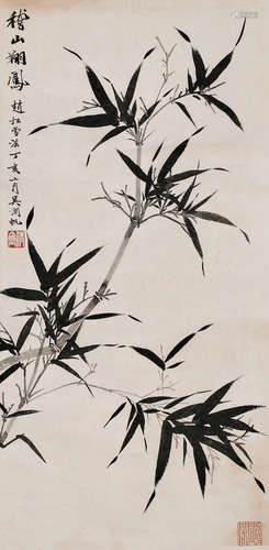 吴湖帆 丁亥（1947）年作 稽山翔凤 水墨纸本 立轴