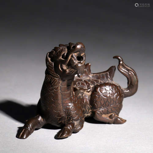 明 铜麒麟水滴