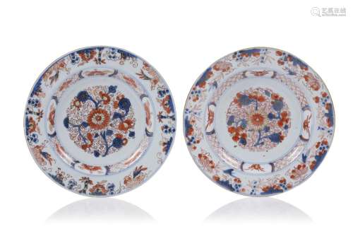 A pair of Imari plates