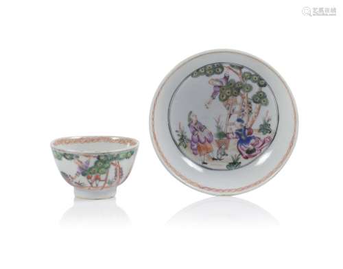A "cherry picking" cup and saucer