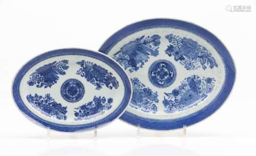 Two Fitzhugh oval serving platters