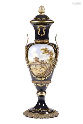 A large Sèvres style urn