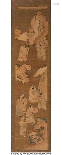 A Pair of Chinese Embroidered Kesi Panels, 18th/19th century...