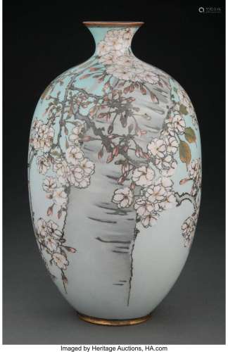 A Fine Japanese Cloisonné Vase, Namikawa Yasuyuki (1845-1927...