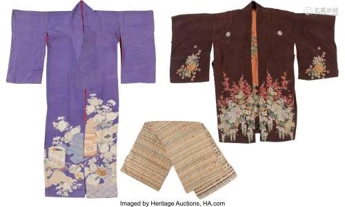 Three Japanese Textile Garments 69 x 47-1/2 inches (175.3 x ...