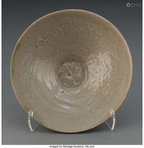 A Korean Celadon Glazed Bowl, Goryeo Dynesty 3 x 7-1/8 inche...