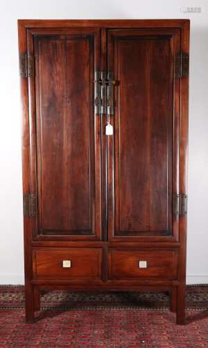 Chinese Hardwood 2-door Cabinet, Qing Dynasty D1A1