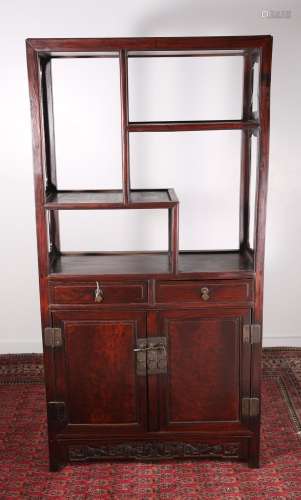 Chinese Hardwood Display Cabinet, Qing Dynasty D1A1