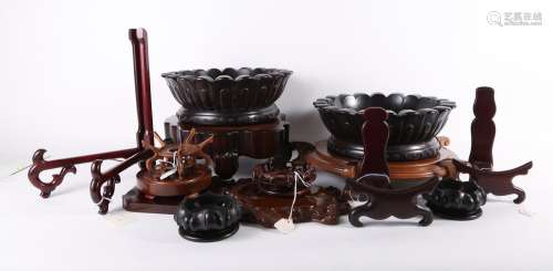 Group of Chinese Wooden Stands D1A1