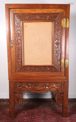 Chinese Mixed Hardwood 2-Part Cabinet D1A1