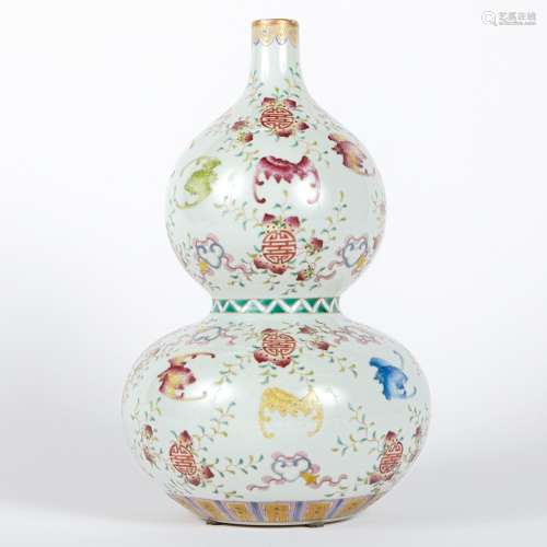 Modern Chinese Porcelain Double Gourd Vase