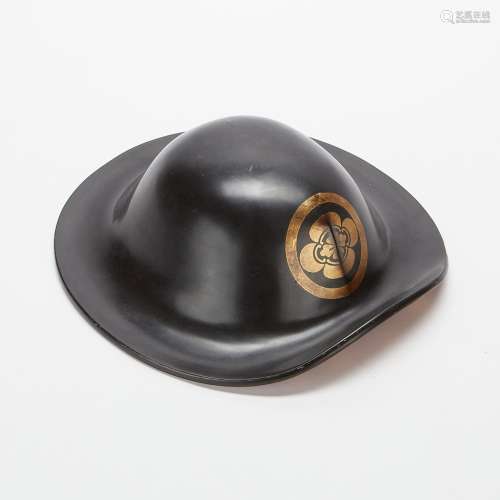 Japanese Lacquer Jingasa Samurai Helmet
