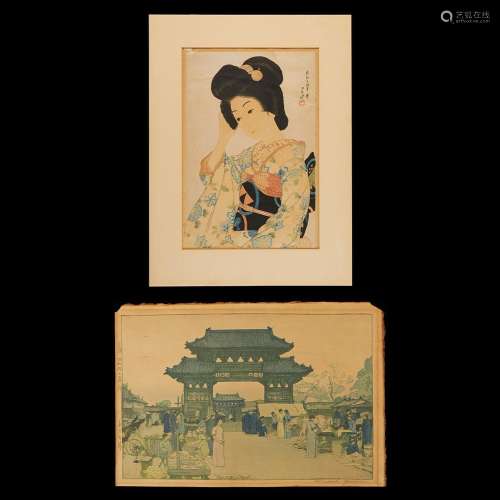 2 Japanese Woodblock Prints - Yoshida & Kawase