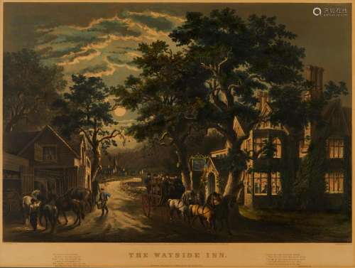 Currier & Ives "The Wayside Inn" Longfellow Pr...