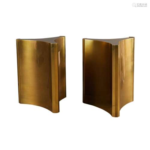 Pair MasterCraft Brass Trilobi Table Bases