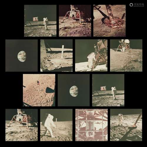 Group of 13 Original Apollo 11 Photographs