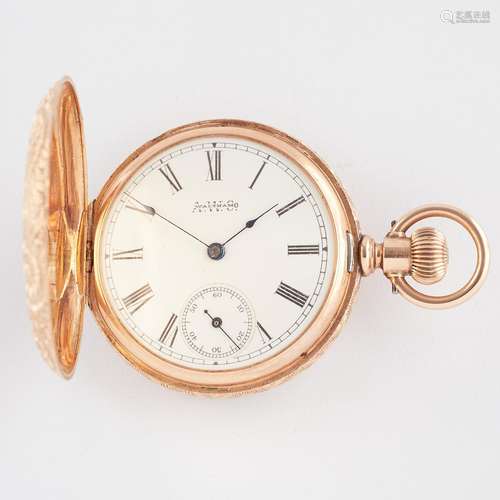 Waltham 14k Rose Gold Pocket Watch