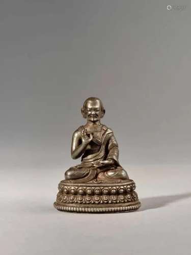 Tibet，17th century A small inscribed silver figure of Sangye...