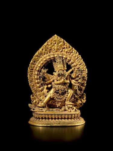 Nepal，dated 1715-16 An inscribed gilt-copper alloy figure of...