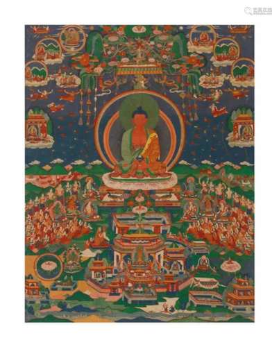 Eastern Tibet，18th century A thangka depicting Amitabha in S...