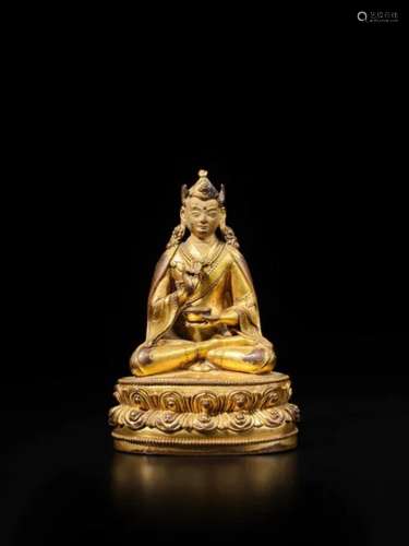 Tibet，circa 16th century A gilt-copper alloy figure of Padma...