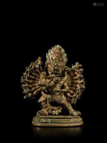 Qing dynasty，18th century A copper alloy figure of Vajrabahi...