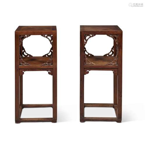 A pair of 'huanghuali' tall tables (Xiangji), 17th century |...