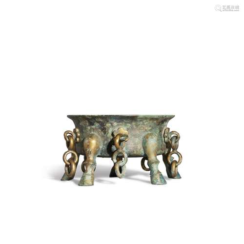 A gilt-bronze five-legged incense burner, Tang dynasty | 唐 ...