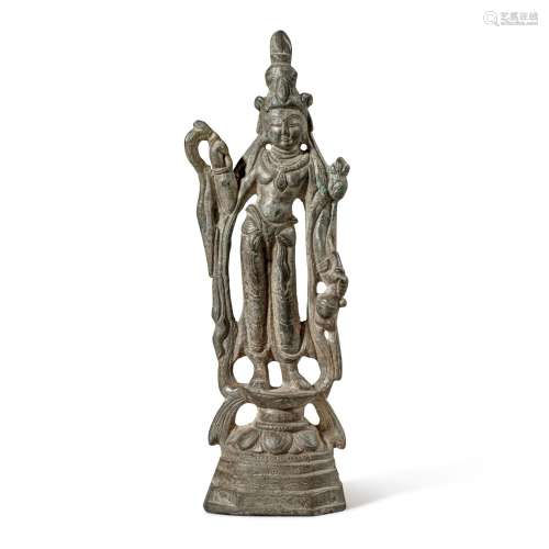 A bronze figure of Avalokiteshvara, Tang dynasty | 唐 銅觀音...