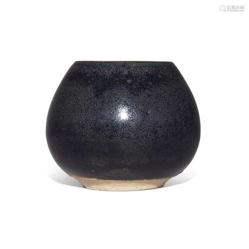 A black-glazed 'oil spot' lotus bud-form waterpot, Jin / Yua...