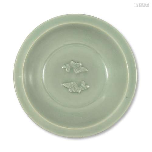 A molded 'Longquan' celadon-glazed 'double fish' dish, South...