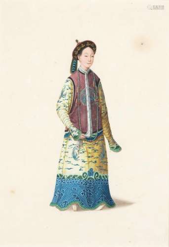 CHINESE ARTIST, C. 1805-1810 SIX FINE AND RARE STUDIES