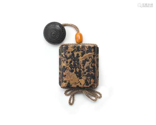 A GOLD LACQUER FOUR-CASE INRŌ Edo period (1615-1868), 19th c...