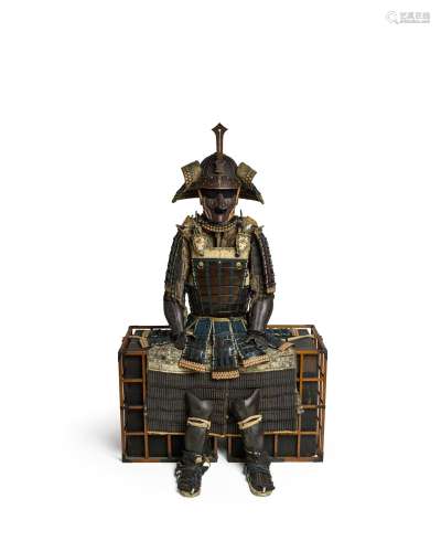 A FINE BLACK-LACQUER ARMOR WITH A MYŌCHIN-SCHOOL KABUTO Edo ...