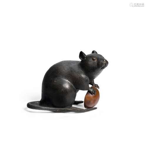 UNKOKU (DATES UNKNOWN) A Bronze Model of a Rat Meiji (1868-1...