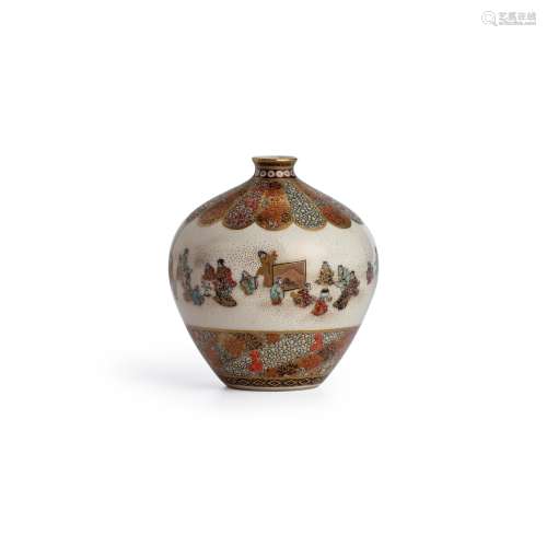 YABU MEIZAN (1853-1934) A Fine Miniature Satsuma Vase Meiji ...