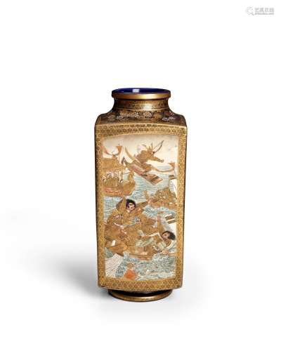 KINKŌZAN WORKSHOP (CIRCA 1900) A Large Faceted Satsuma Vase ...