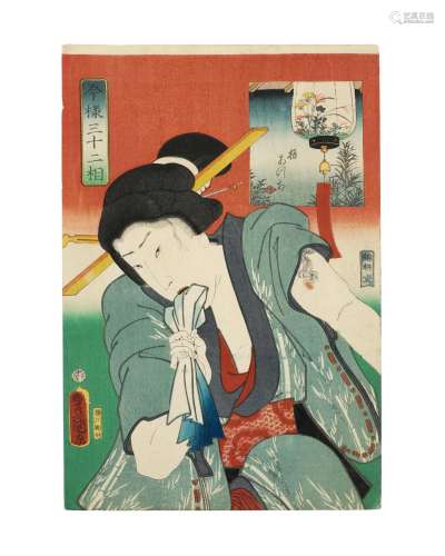 UTAGAWA KUNISADA (TOYOKUNI III, 1786-1864) A Group of Seven ...